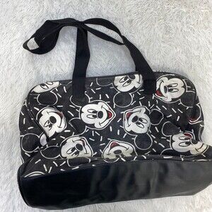Vintage Mickey Unlimited Mickey Mouse Pattern Canvas Duffel Travel Bag